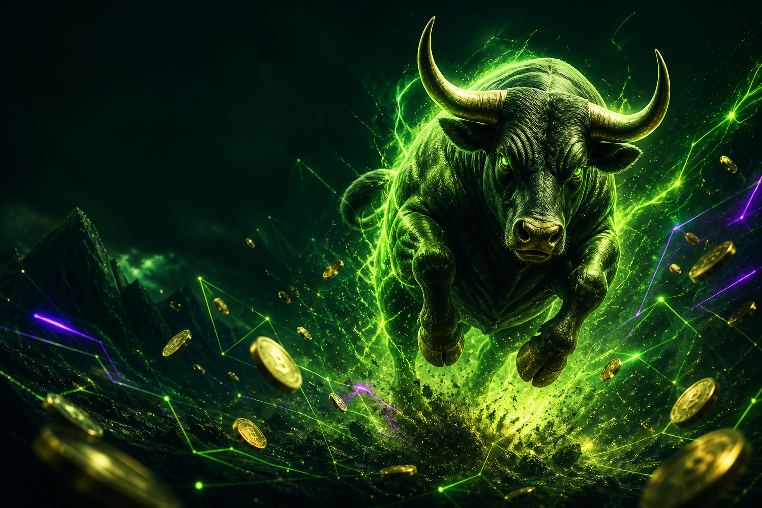 BULLPAD charging bull banner